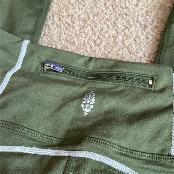 Free People Olive Green High-Waisted Leggings - Picture 11 of 15